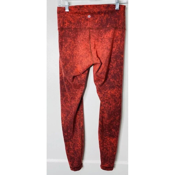 Lululemon Align High-Rise Pant 28" Sz 8 Tie-Dye Red Athleisure Athletic Stretch - Picture 5 of 9